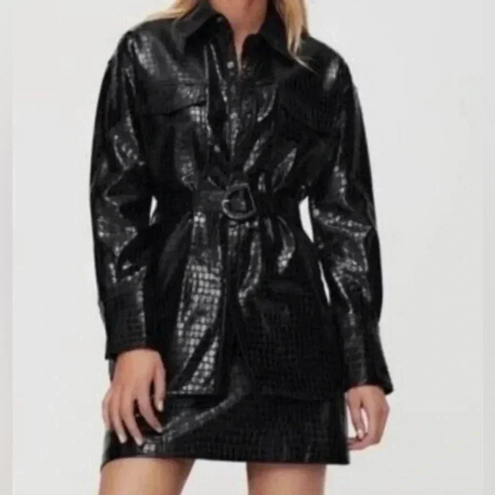 Zara Faux Croc Jacket